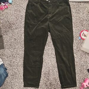 Olive Green Pants Loft Size 33/16